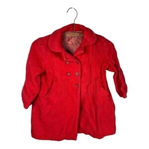 Child’s Red‎ Double-Breasted Pea Coat